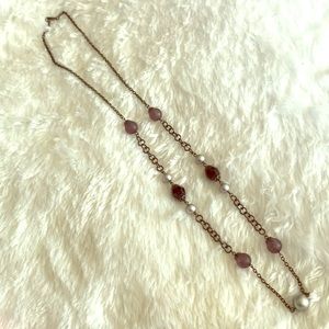 💙Black chain necklace with beads